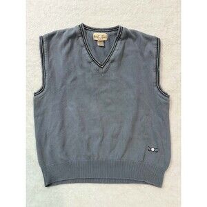 Vintage Hunt Club Sleeveless Sweater Vest Mens Size XXL Blue Knit VNeck Pullover